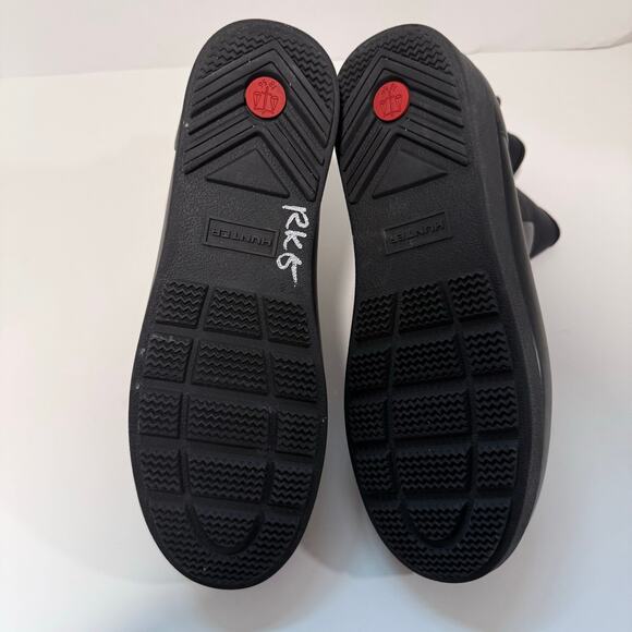 HUNTER Women's Refined Creeper Platform Boots Black 10 Neo Chelsea Rubber Rain - Picture 4 of 8